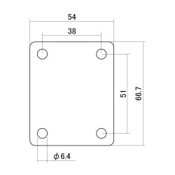 Sous plaque manche en plastique                        