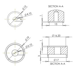 Boutons de potentiomètre double                        